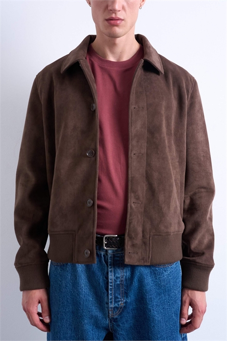 Куртка Харрингтон из искусственной замши артикул 142682062