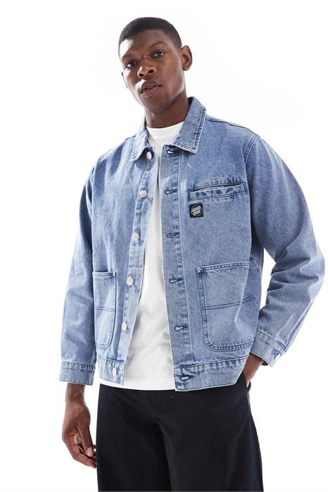 Джинсовая куртка прямого кроя на пуговицах артикул 149153171