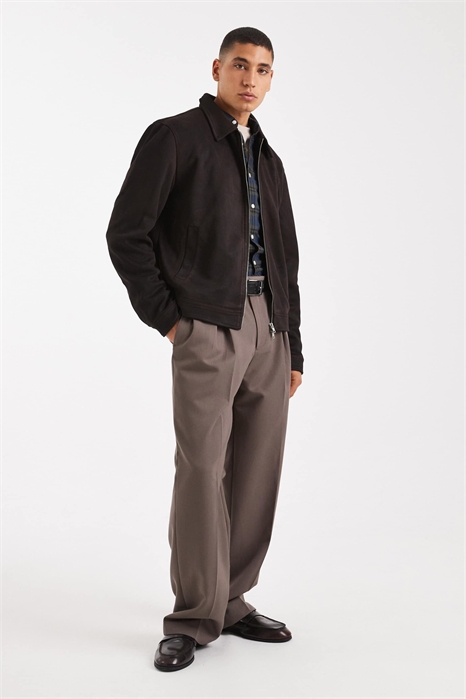 Куртка Харрингтон из замши артикул 140290541