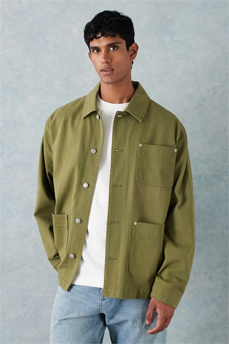 Рабочая куртка из промытого твила артикул 138539027