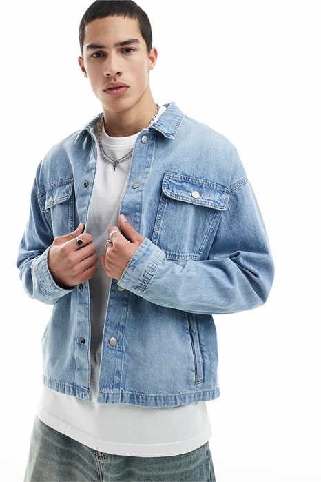 Куртки-боксеры из денима артикул 139433715