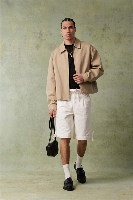 Куртка Харрингтон свободного кроя прямого силуэта артикул 140858610