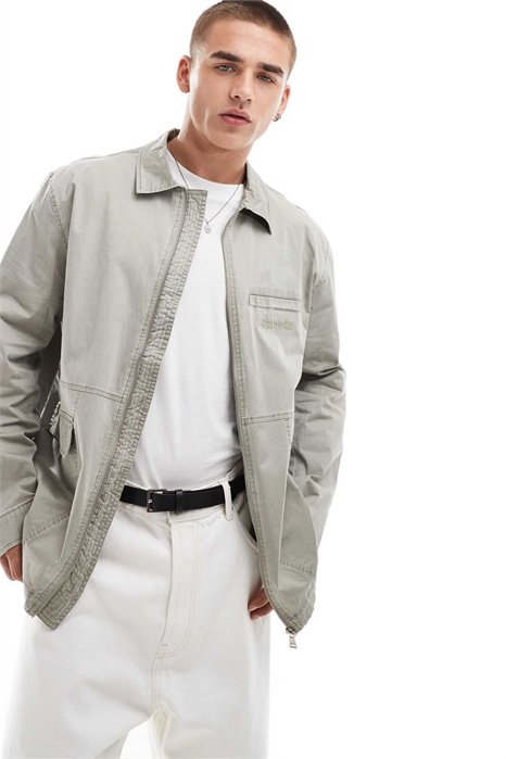 Куртка-комбинезон из вымытой ткани артикул 137256285