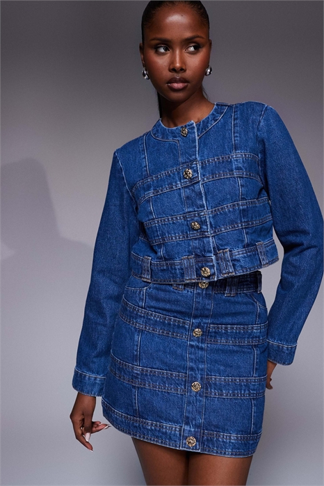 Куртка с вставками co-ord артикул 146141736