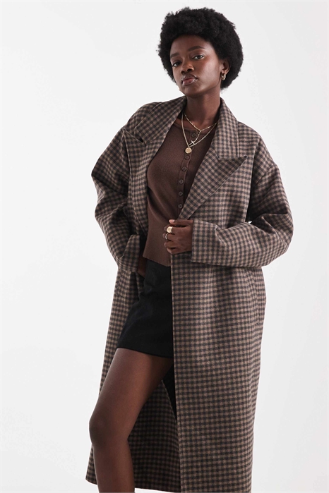 Шерстяное пальто-лонглайн свободного кроя артикул 149832089