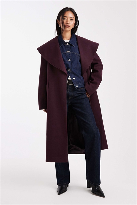 Классическое пальто с запахом артикул 143379806