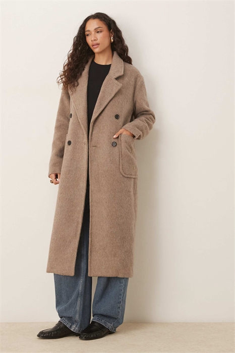 Оверсайз пальто грибного цвета артикул 148922594