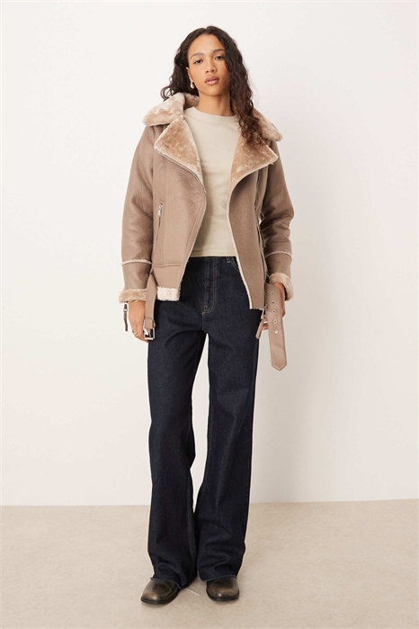 Куртка-авиатор из искусственной овчины артикул 150372614