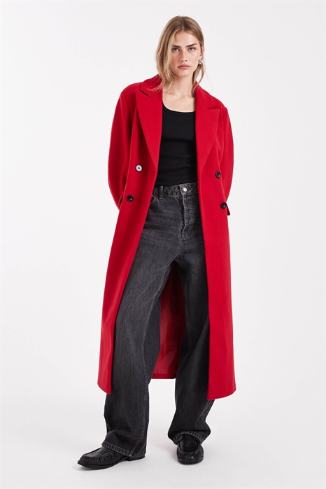 Классическое пальто-лонглайн с четкими линиями артикул 147901453