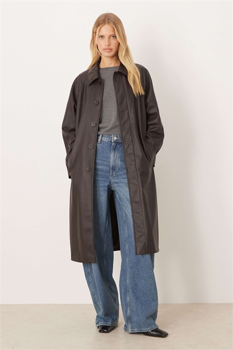 Тренч из искусственной кожи артикул 151057367