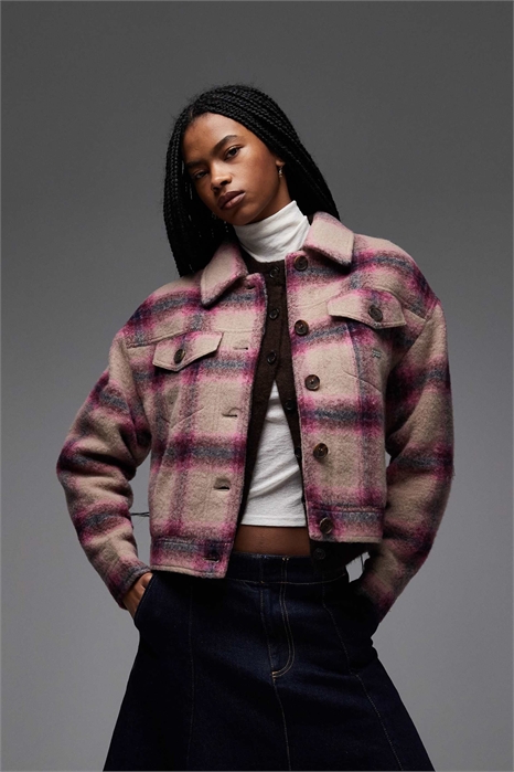 Куртка-тракер в клетку артикул 149000427