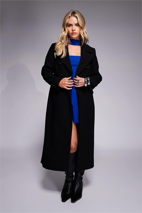 Длинное пальто-макси в стиле «смарт» артикул 149597501