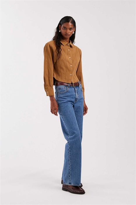 Куртка из твила с затянутой талией артикул 151666334