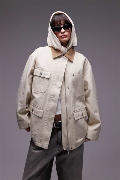 Куртка-барн свободного кроя для работы артикул 141380394