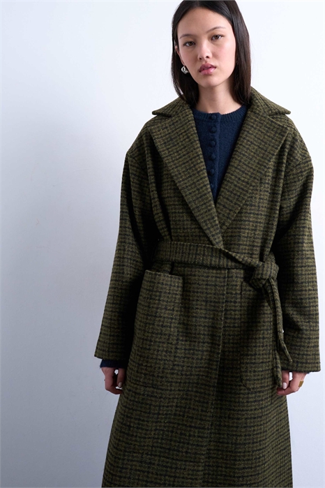 Классический пальто с ворсовой отделкой артикул 146991232