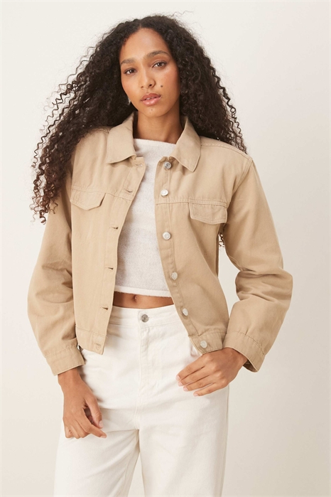 Джинсовая куртка прямого кроя с плечевыми накладками артикул 150342903