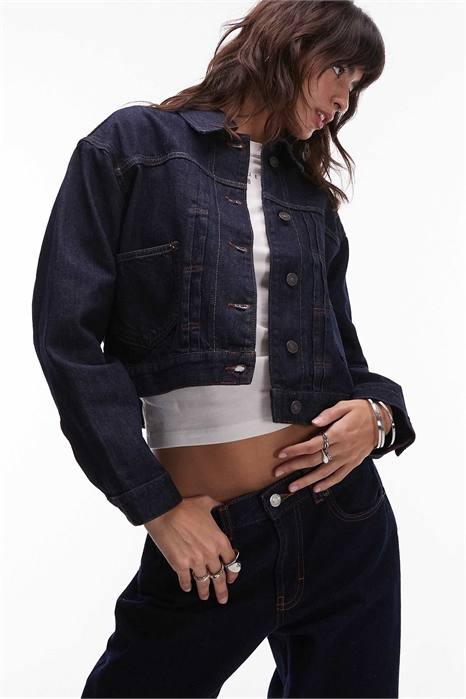 Куртка из джинсовой ткани с гофрированной кромкой артикул 149000382