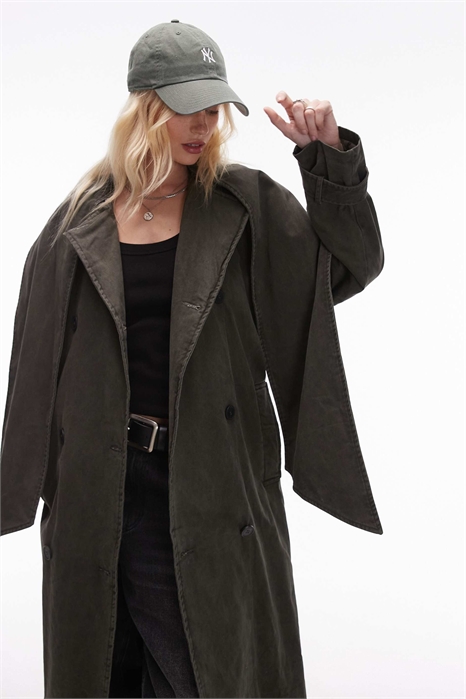 Тренч из хлопка в стиле «деконструкт» артикул 136812650