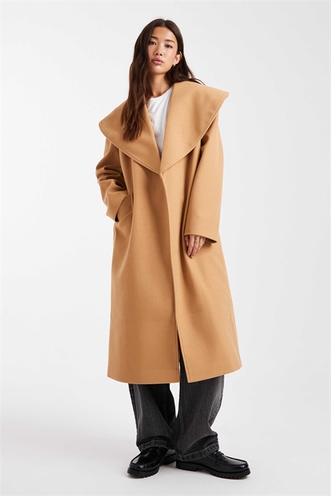 Классическое пальто с запахом артикул 143379813