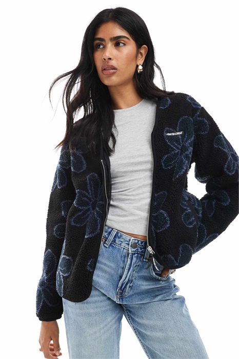 Куртка из шерпы с V-образным вырезом и застежкой-молнией артикул 149158164