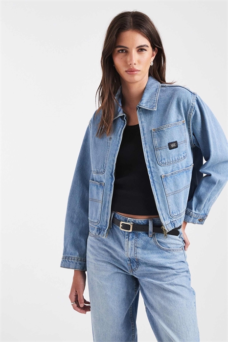 Рабочая куртка Emily прямого кроя, цвет «стоунвош/синий» артикул 153849930