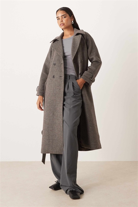Макси-тренч из смешанной шерсти артикул 152002154