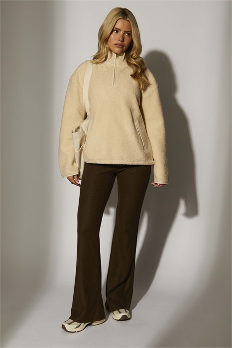 Свитшот с флисовой подкладкой и застежкой-молнией на 1/4 артикул 151319049