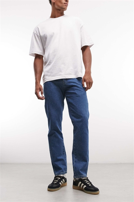 982 узкие джинсы среднего синего цвета артикул 155768593