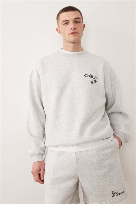 Свитшот свободного кроя с принтом co-ord артикул 155842529