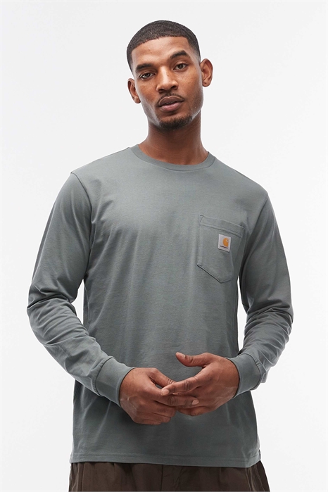 Футболка с длинными рукавами в карманном стиле артикул 154451426