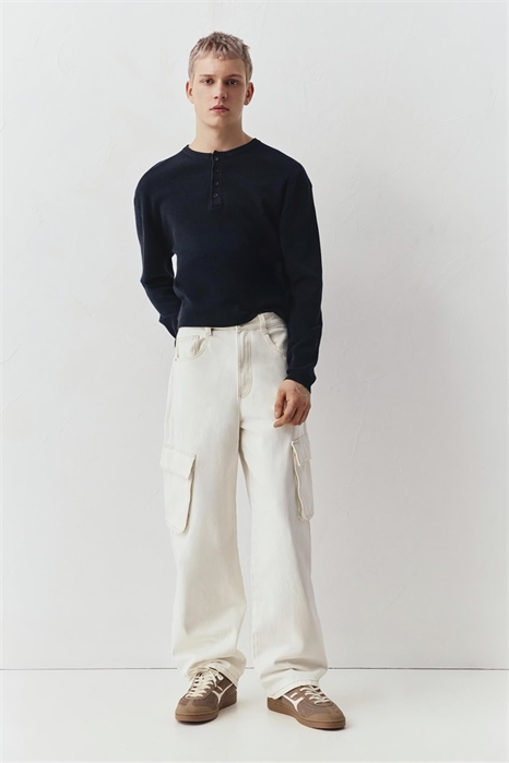 Джинсы-карго свободного кроя артикул 155663921