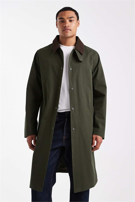 Длинный плащ с воротником-шнурком артикул 151527716