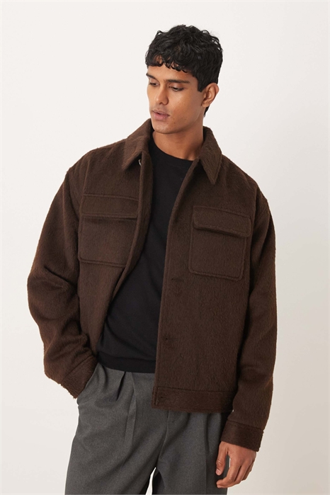 Куртка Харрингтон с эффектом ворса артикул 149966069