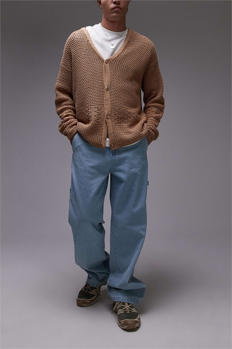 Джинсы Madison свободного кроя из денима, вымытого синего цвета с эффектом выцветания артикул 142117391