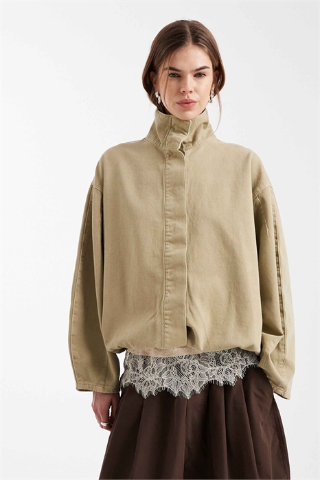 Куртка с воротником-воронкой артикул 155226372