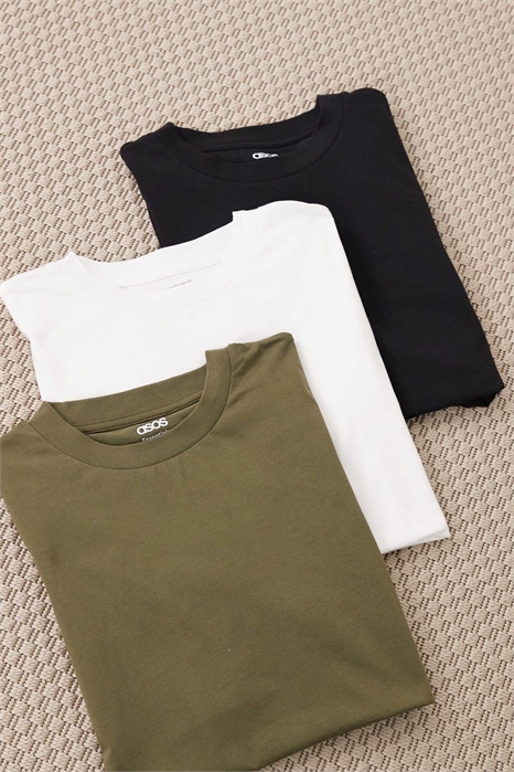 Набор из 3-х футболок свободного кроя Essentials артикул 151052621