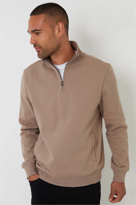 Свитшот с четвертью молнии артикул 153599843