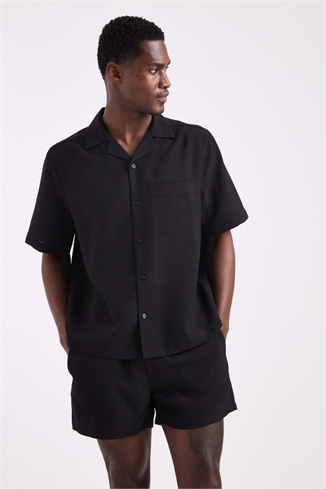 Рубашка с отложным воротником в стиле «под льняную ткань» co-ord артикул 150505522