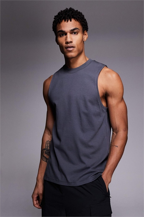 Хлопковая тренировочная майка Icon с откидными рукавами и технологией быстрого высыхания артикул 152426917