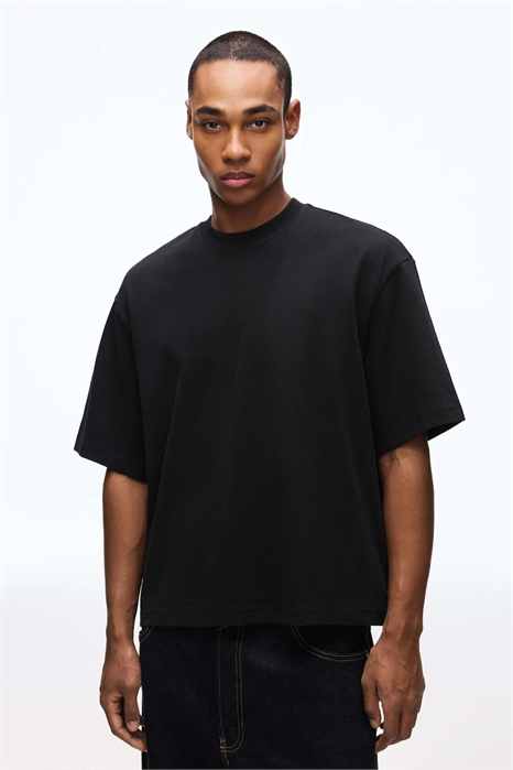 Футболка прямого кроя с короткими рукавами артикул 155224883