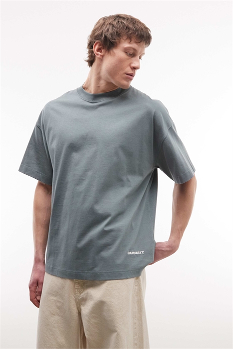 Футболка свободного кроя с надписью артикул 154636145