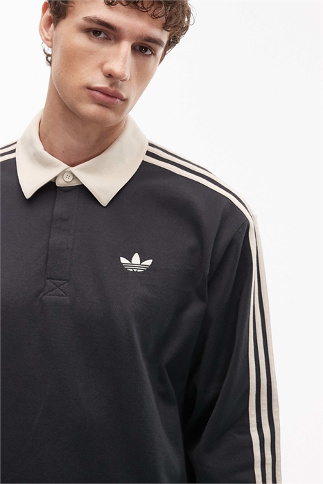 Поло с длинными рукавами и тремя полосками артикул 151221025