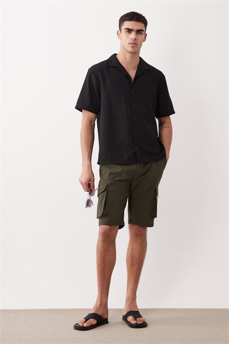 Шорты-карго с кулиской на талии артикул 155836862