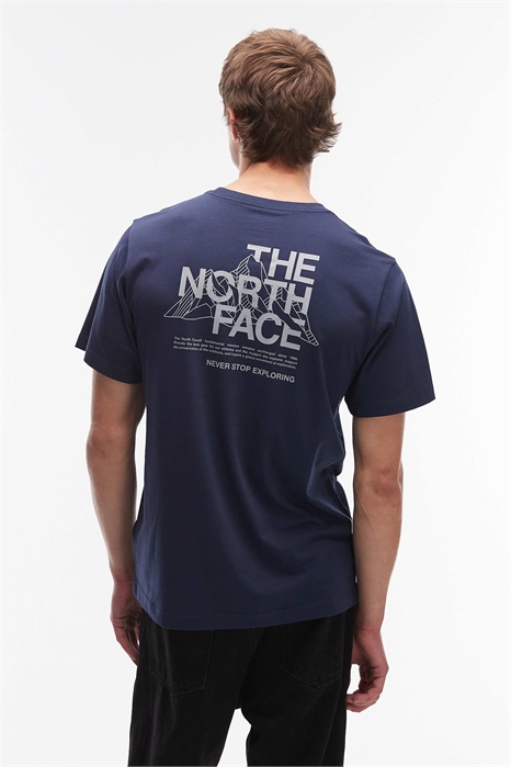 Футболка с принтом «Горный эскиз» на спине артикул 154426510