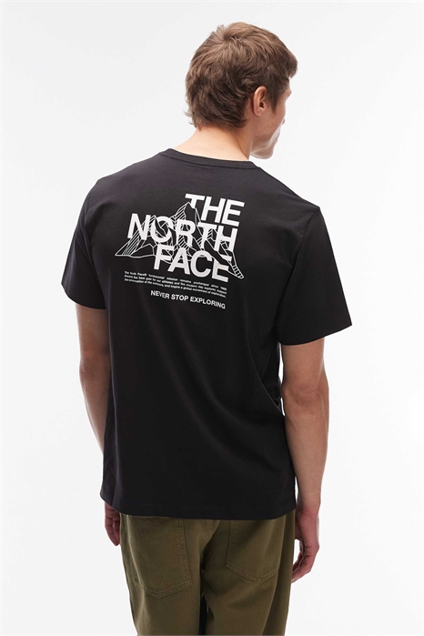 Футболка с принтом «Горный эскиз» на спине артикул 154426508