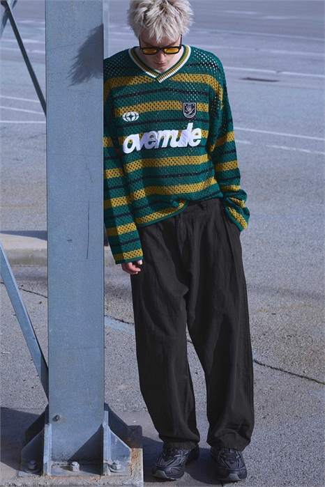 Штаны свободного кроя с льняными вставками артикул 156278897