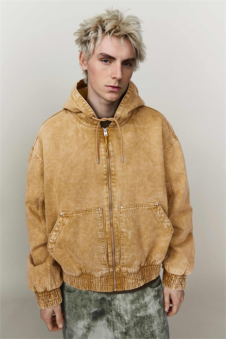 Куртка на молнии с подкладкой и капюшоном артикул 156241955