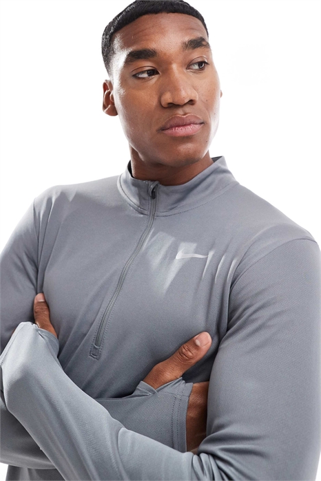 Футболка Pacer Dri-FIT с длинным рукавом и полузастежкой-молнией артикул 132627955