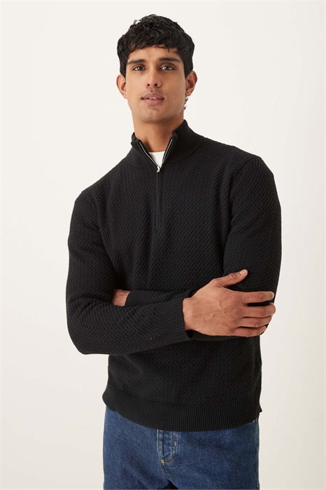 Свитер с четвертью молнии артикул 154314250