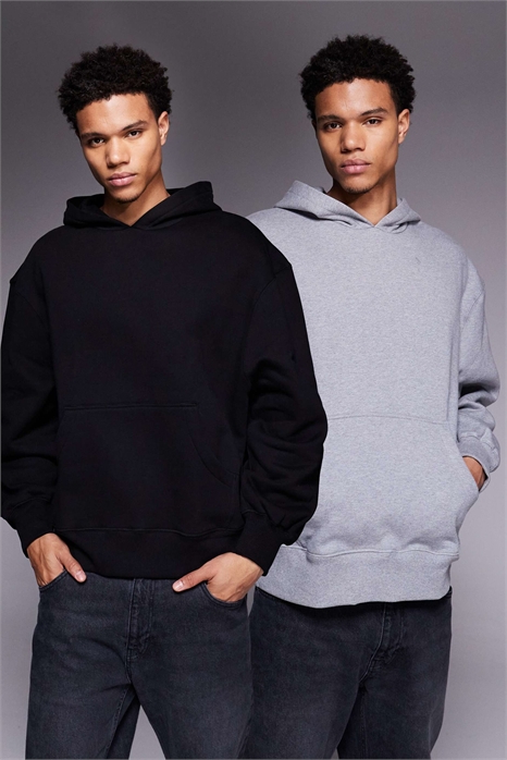 Набор из 2-х толстоватых худи премиум-класса с большим размером, плотность ткани 400 г/м² артикул 150427774